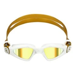 Aquasphere - Kayenne Compact Goggles - White/Gold Mirror Gold Lens