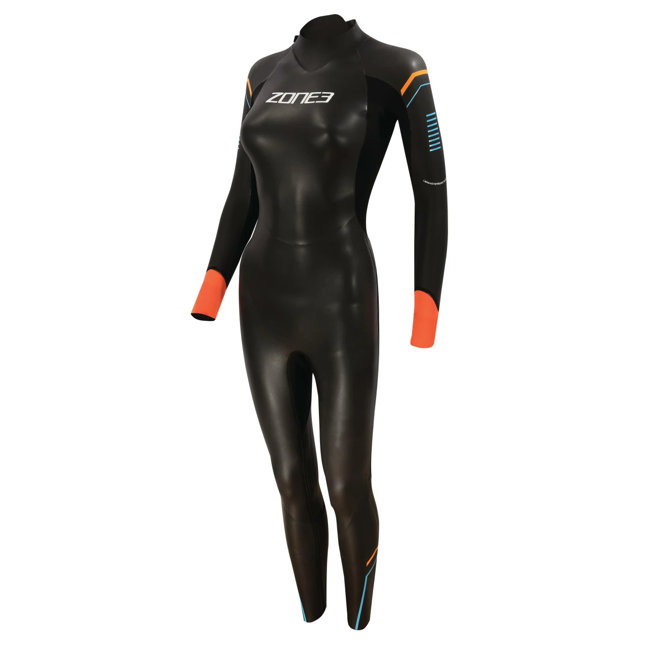Zone 3 Zone3 - Women's Aspect 'Breaststroke' Wetsuit - Black/Blue/Orange - 2023