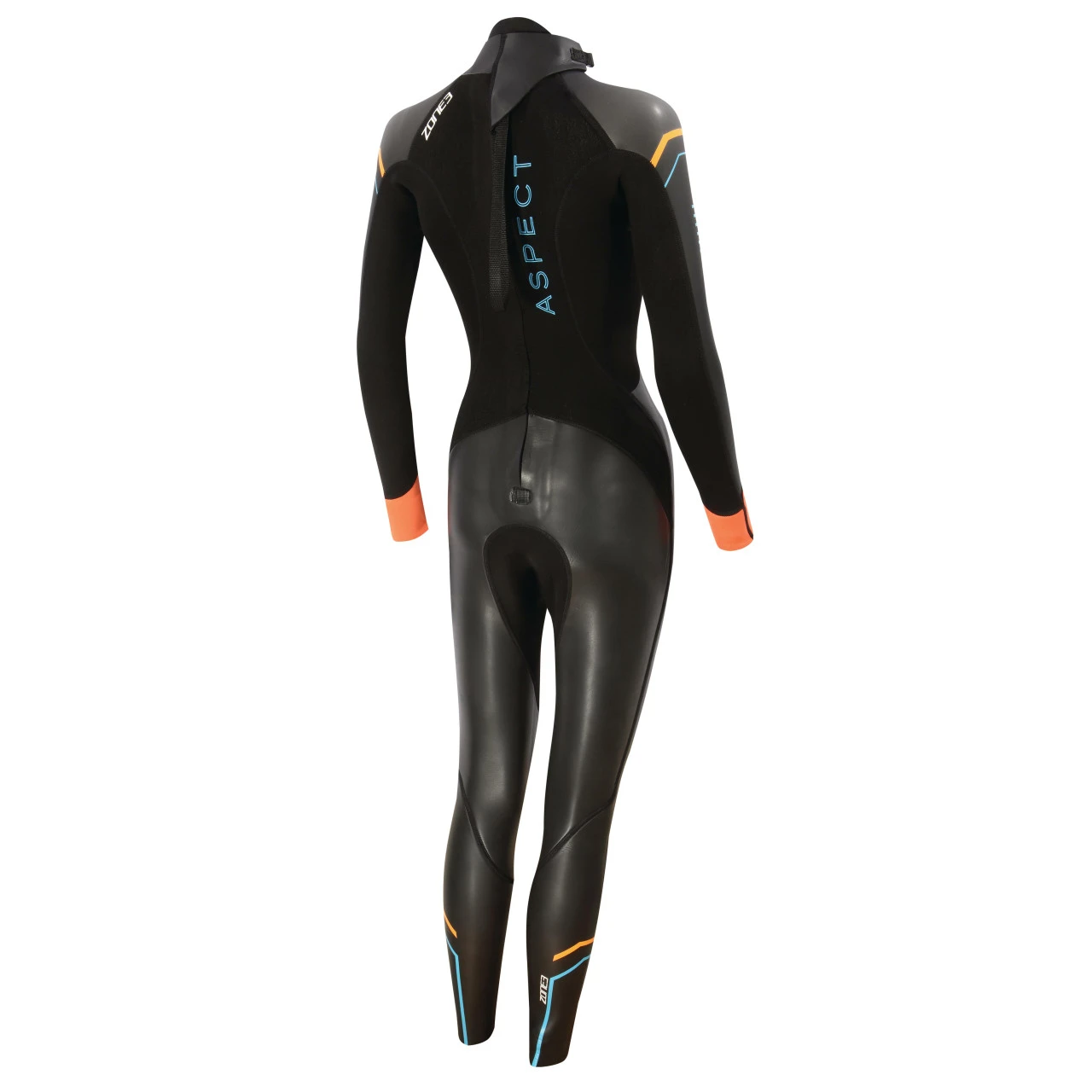 Zone 3 Zone3 - Women's Aspect 'Breaststroke' Wetsuit - Black/Blue/Orange - 2023 - Image 2