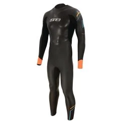 Zone 3 Zone3 - Men's Aspect 'Breaststroke' Wetsuit - Black/Blue/Orange - 2023