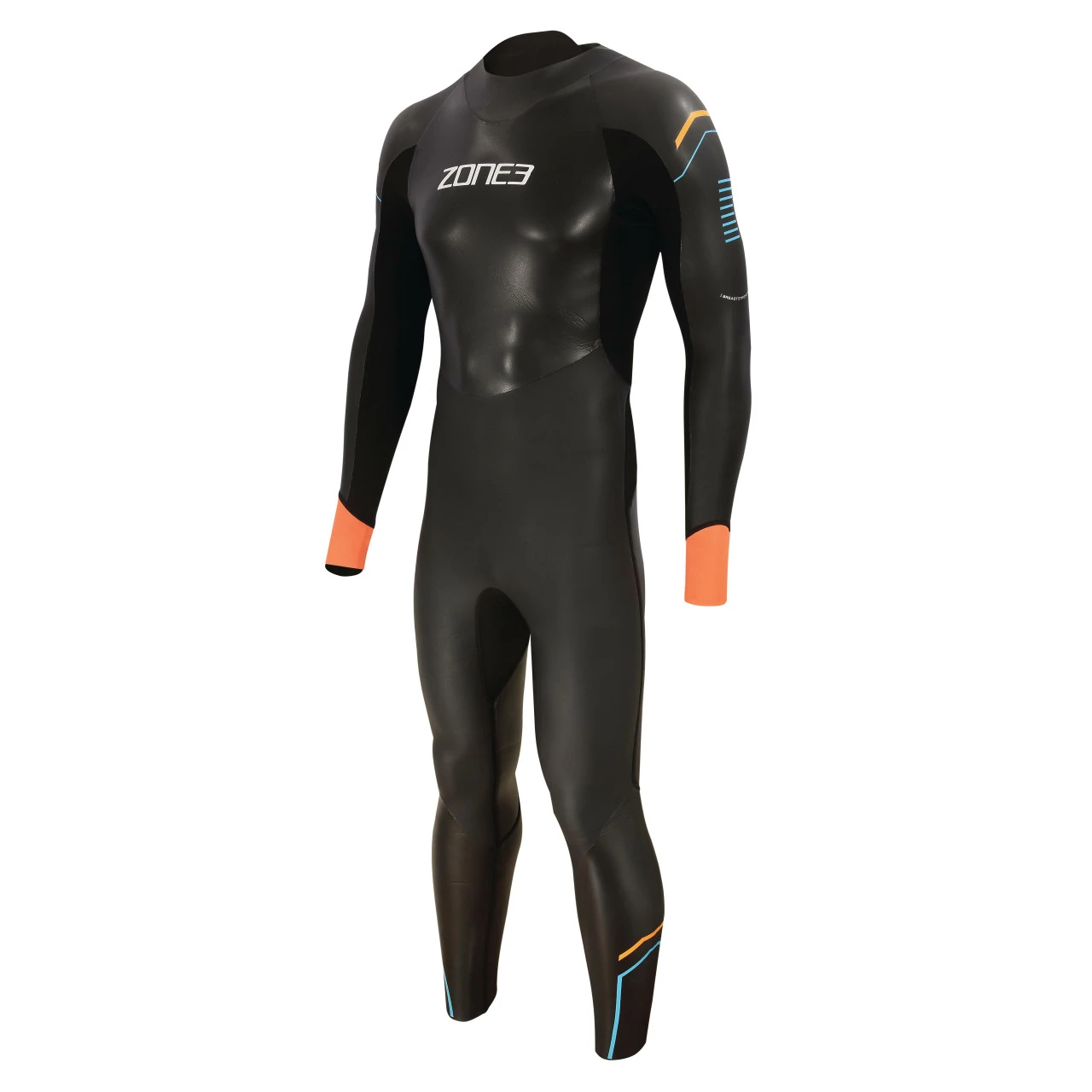 Zone 3 Zone3 - Men's Aspect 'Breaststroke' Wetsuit - Black/Blue/Orange - 2023