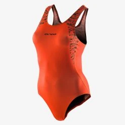 Orca - Women's One-Piece Swim Costume - High Vis Orange