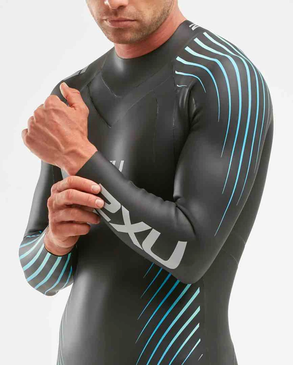 2XU - P:1 Propel Wetsuit - Men's - Black/Blue Ombre - Ex-Rental Two Hire - Image 4