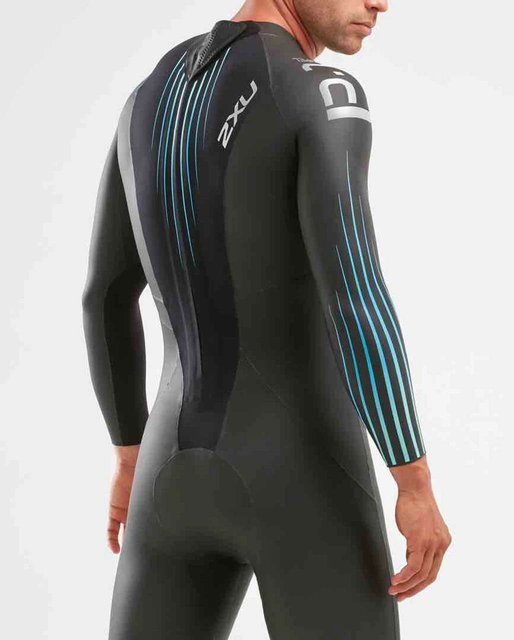 2XU - P:1 Propel Wetsuit - Men's - Black/Blue Ombre - Ex-Rental One Hire - Image 2