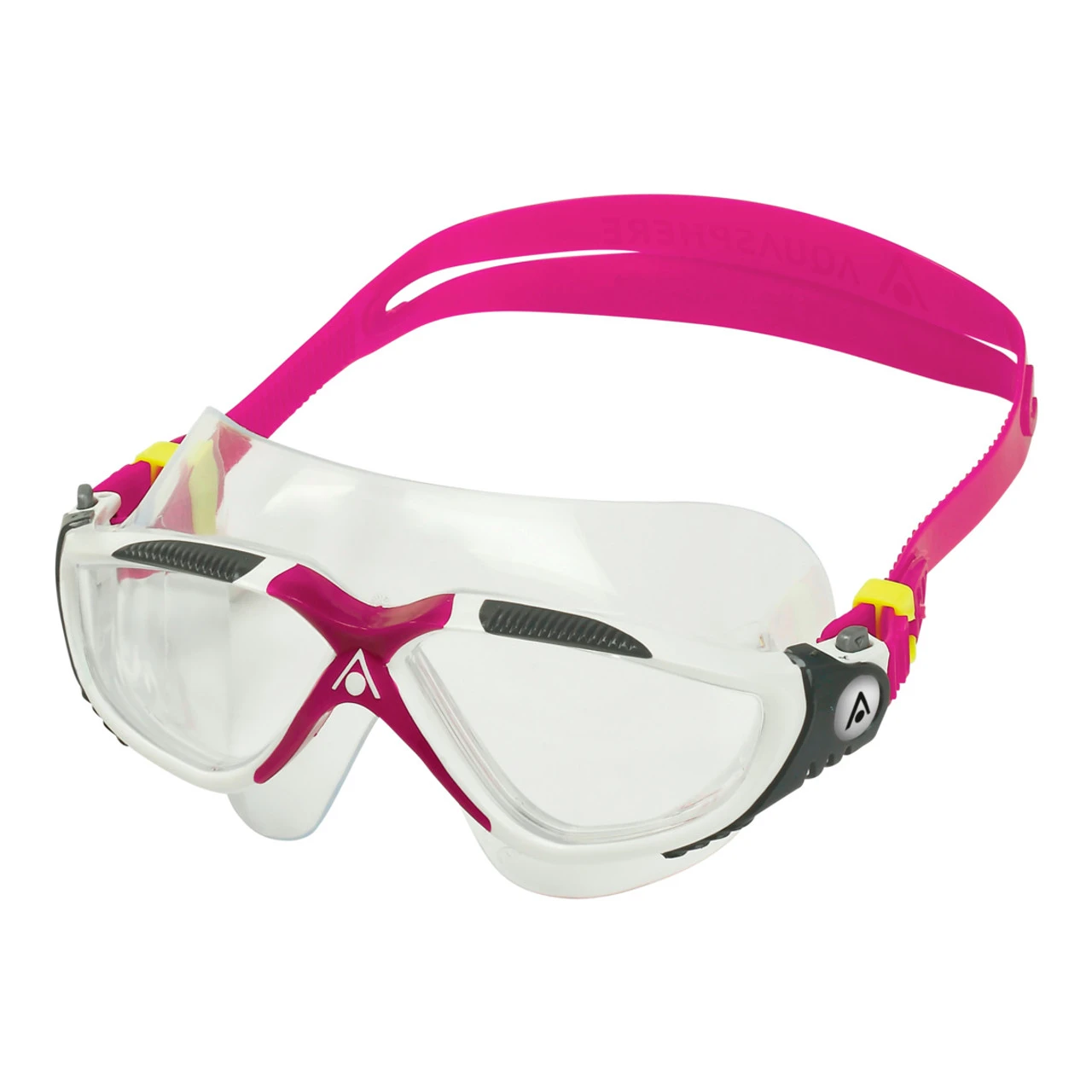 Aquasphere - Vista Goggles - White/Raspberry Clear Lens - Image 2