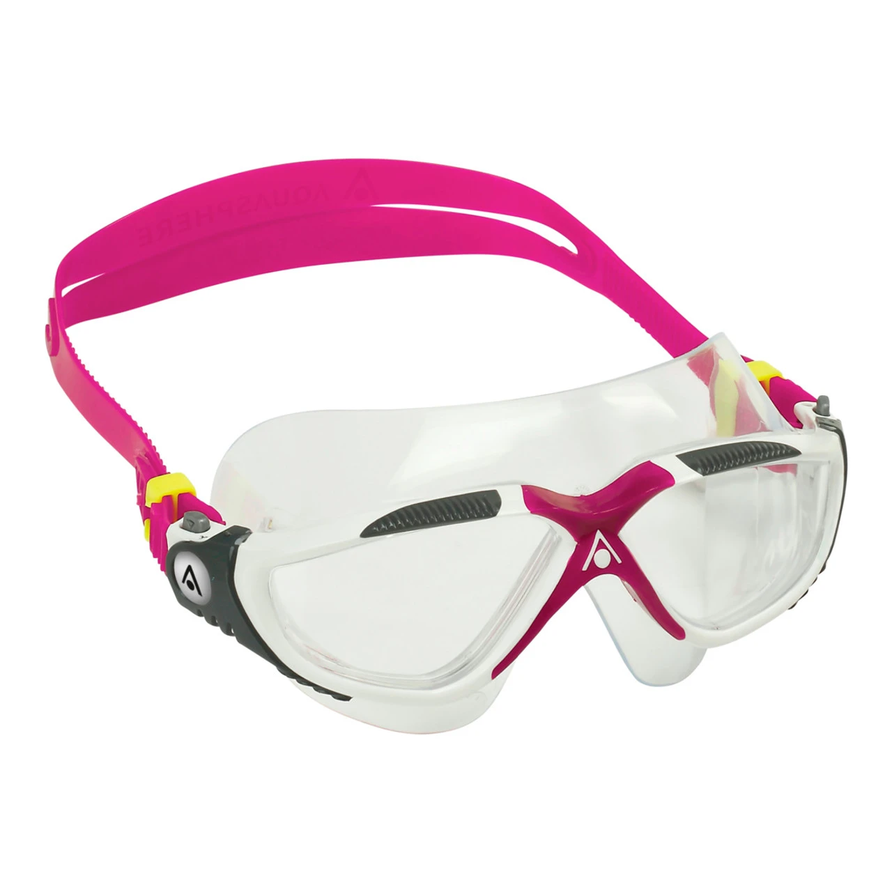 Aquasphere - Vista Goggles - White/Raspberry Clear Lens - Image 3