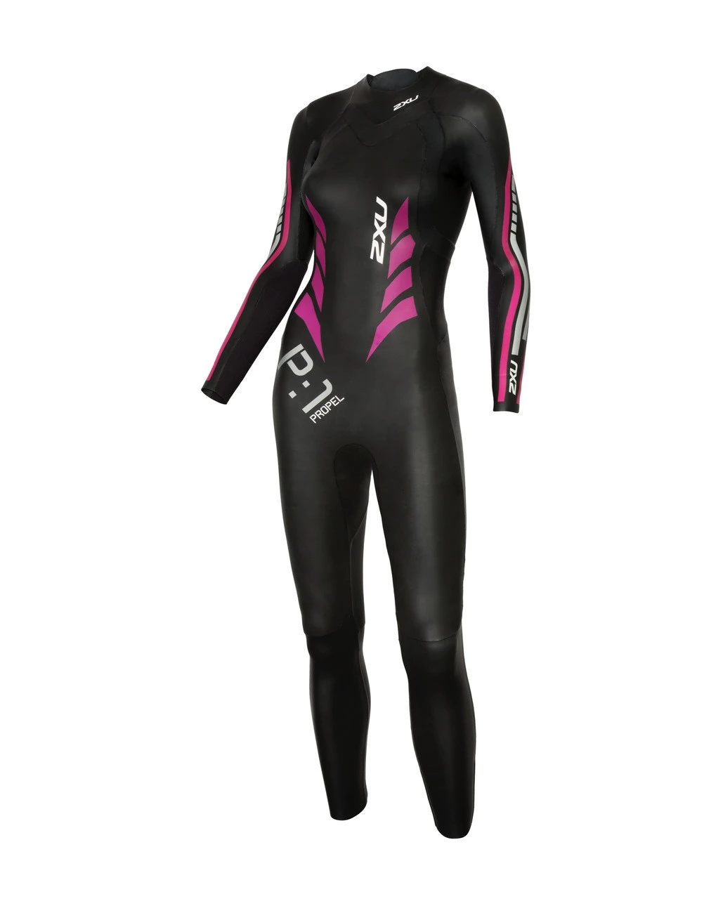 2XU - Women's P:1 Propel Wetsuit - Black/Pink Peacock - Ex-Rental 1 Hire - Image 2