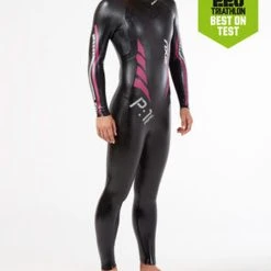 2XU - Women's P:1 Propel Wetsuit - Black/Pink Peacock - Ex-Rental 2 Hire